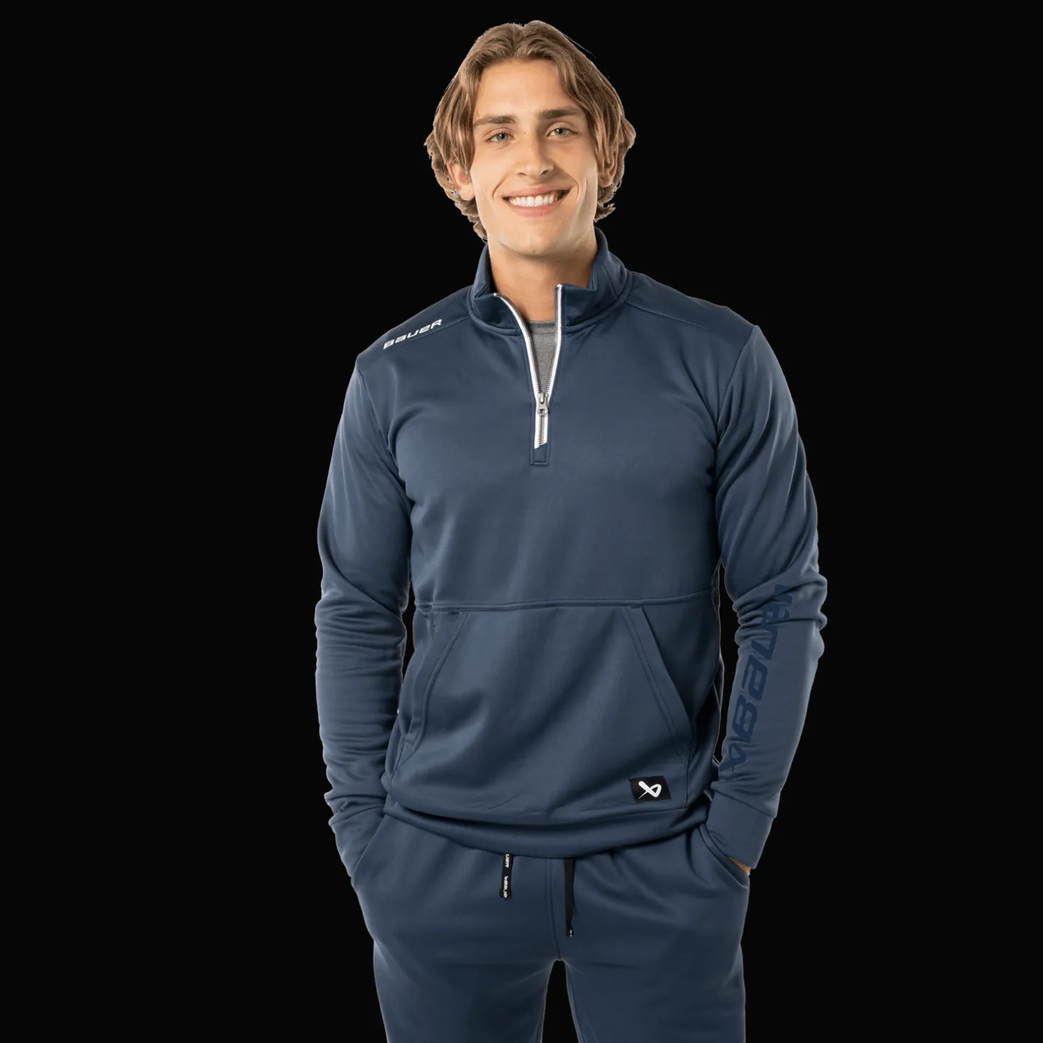 S23 Team Fleece 1/2 Zip 24/25, aikuisten paita - T-Paidat Ja Shortsit Jääkiekkoon - S23 Team Fleece 1/2 Zip 24/25, aikuisten paita