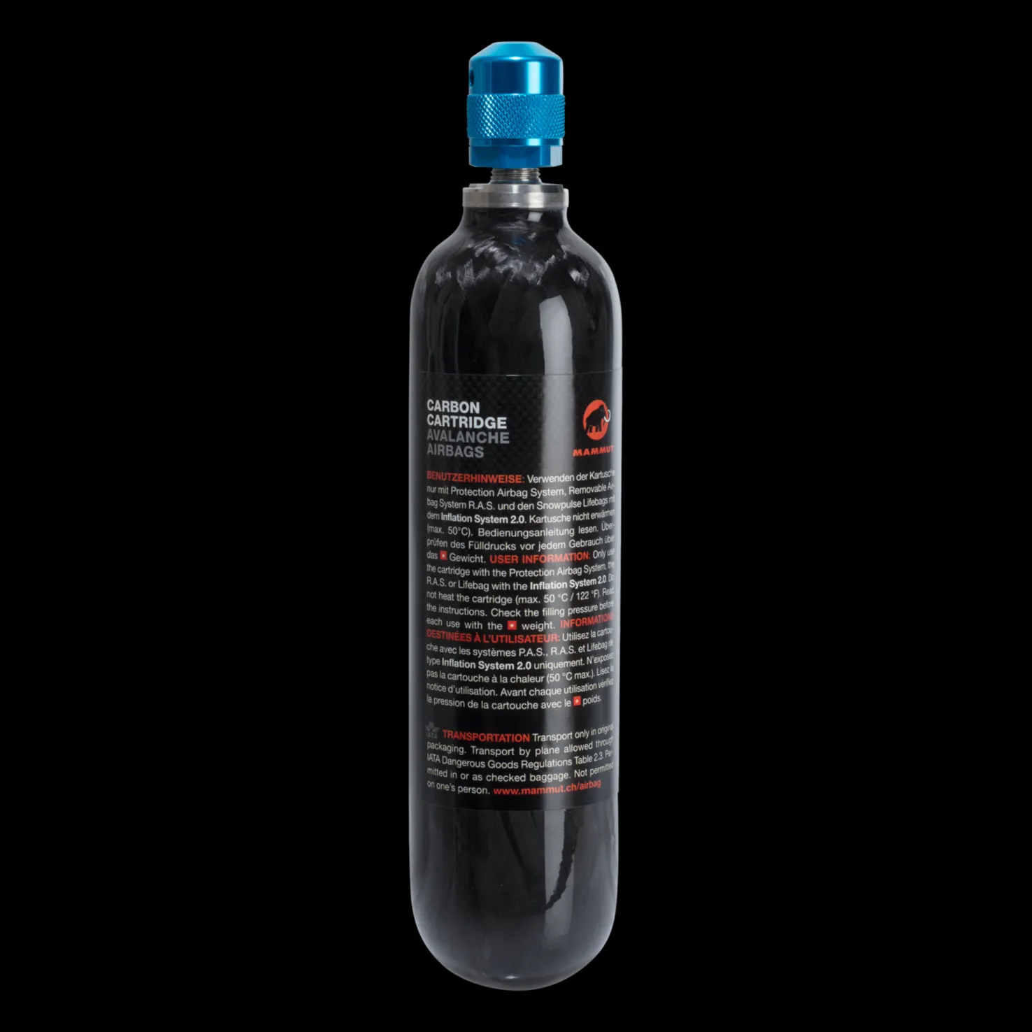 Snow Safety Acc. Carbon Cartridge 300 bar Non-Refillable 24/, lumivyöryrepun kaasupatruuna - Laskettelu- Ja Lumivyöryreput - Snow Safety Acc. Carbon Cartridge 300 bar Non-Refillable 24/, lumivyöryrepun kaasupatruuna