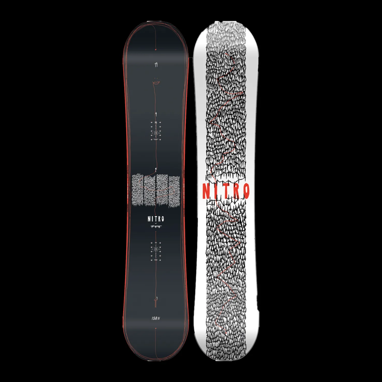 Snowboard T1 X FFF Wide 24/25, miesten lumilauta - Lumilaudat - Snowboard T1 X FFF Wide 24/25, miesten lumilauta