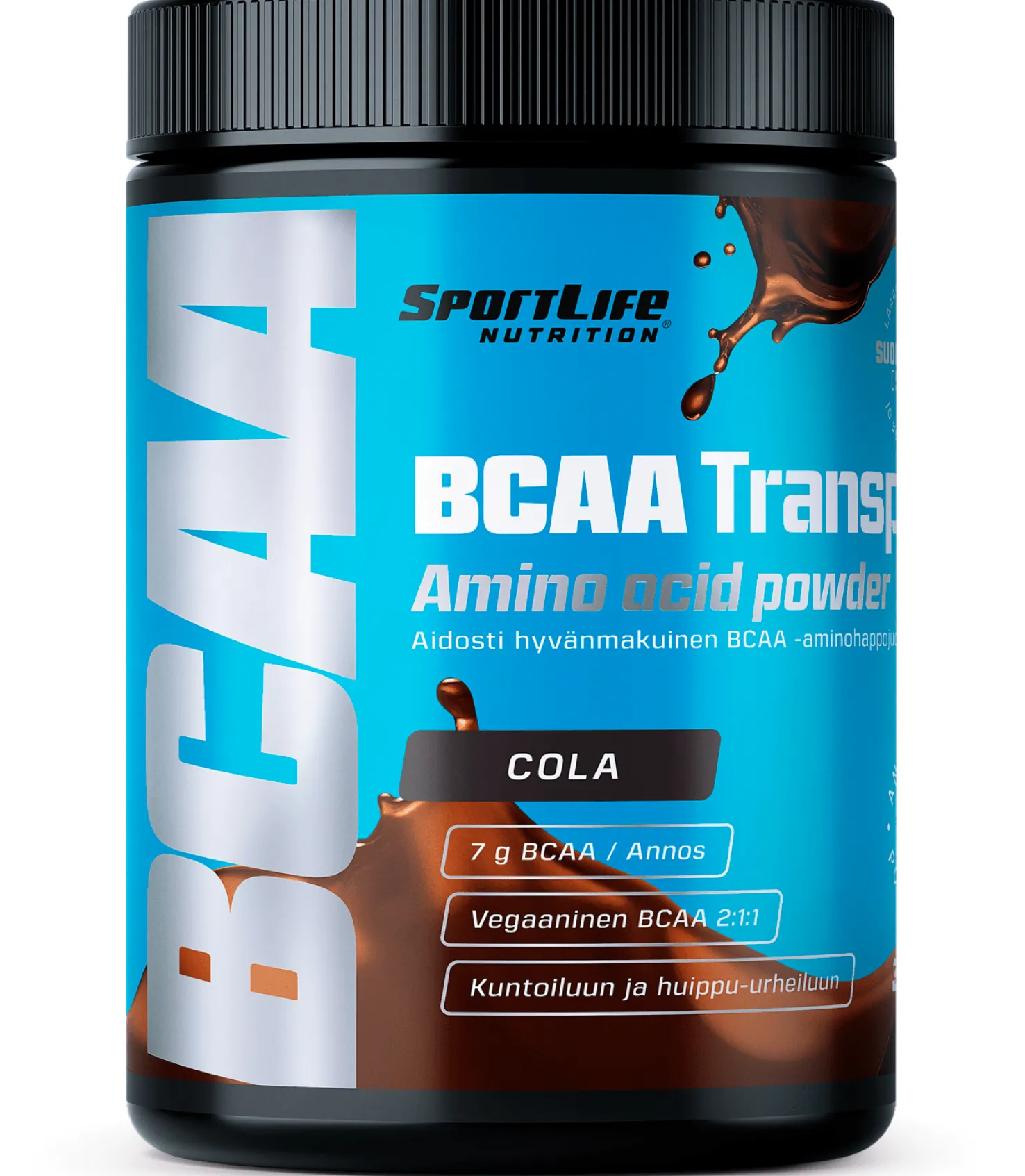 SportLife BCAA Transport 300g, cola, aminohappovalmiste - Aminohapot - SportLife BCAA Transport 300g, cola, aminohappovalmiste