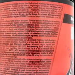 Sportlife Pre-Workout 250g vesimeloni, tehonlisäysjuomajauhe - Energiapatukat - Sportlife Pre-Workout 250g vesimeloni, tehonlisäysjuomajauhe