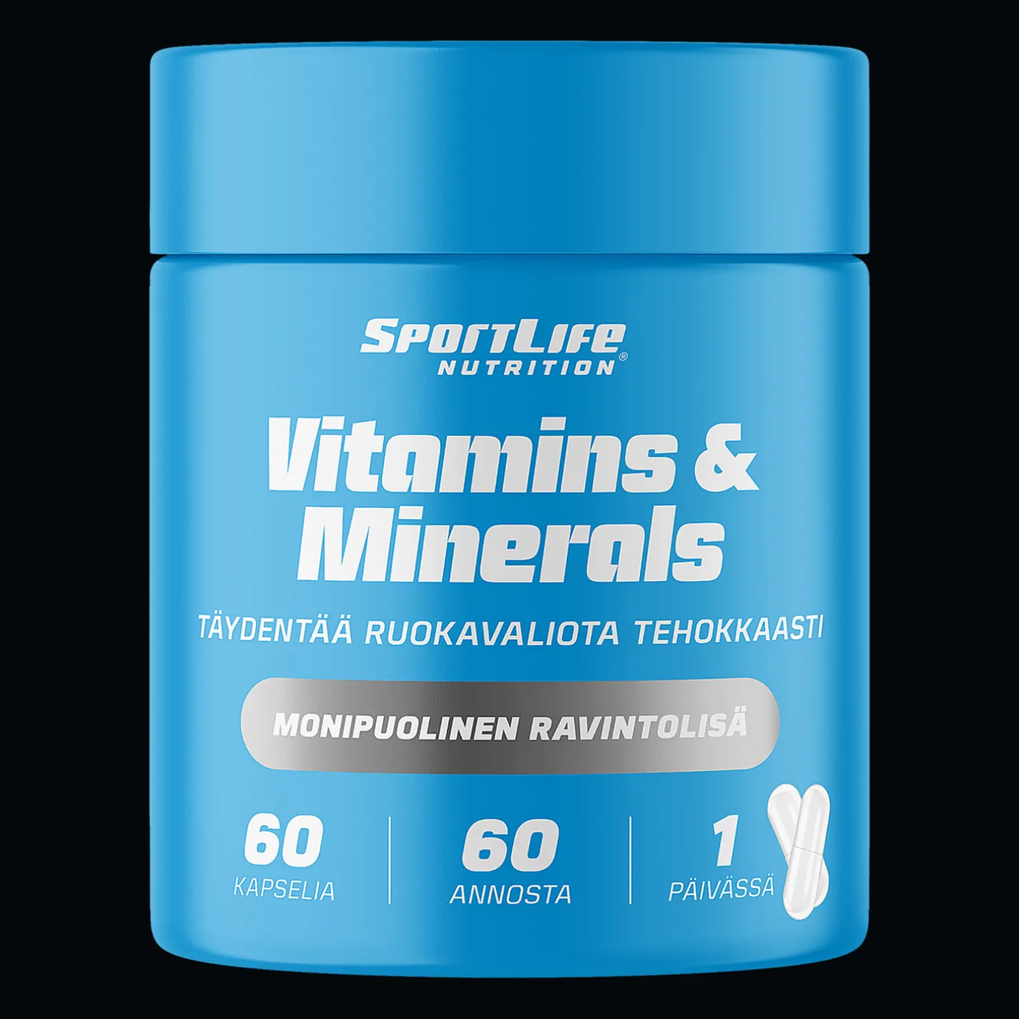 SportLife Vitamins&Minerals 60 kaps, ravintolisä - Superfood ja luonnolliset ravinteet - SportLife Vitamins&Minerals 60 kaps, ravintolisä