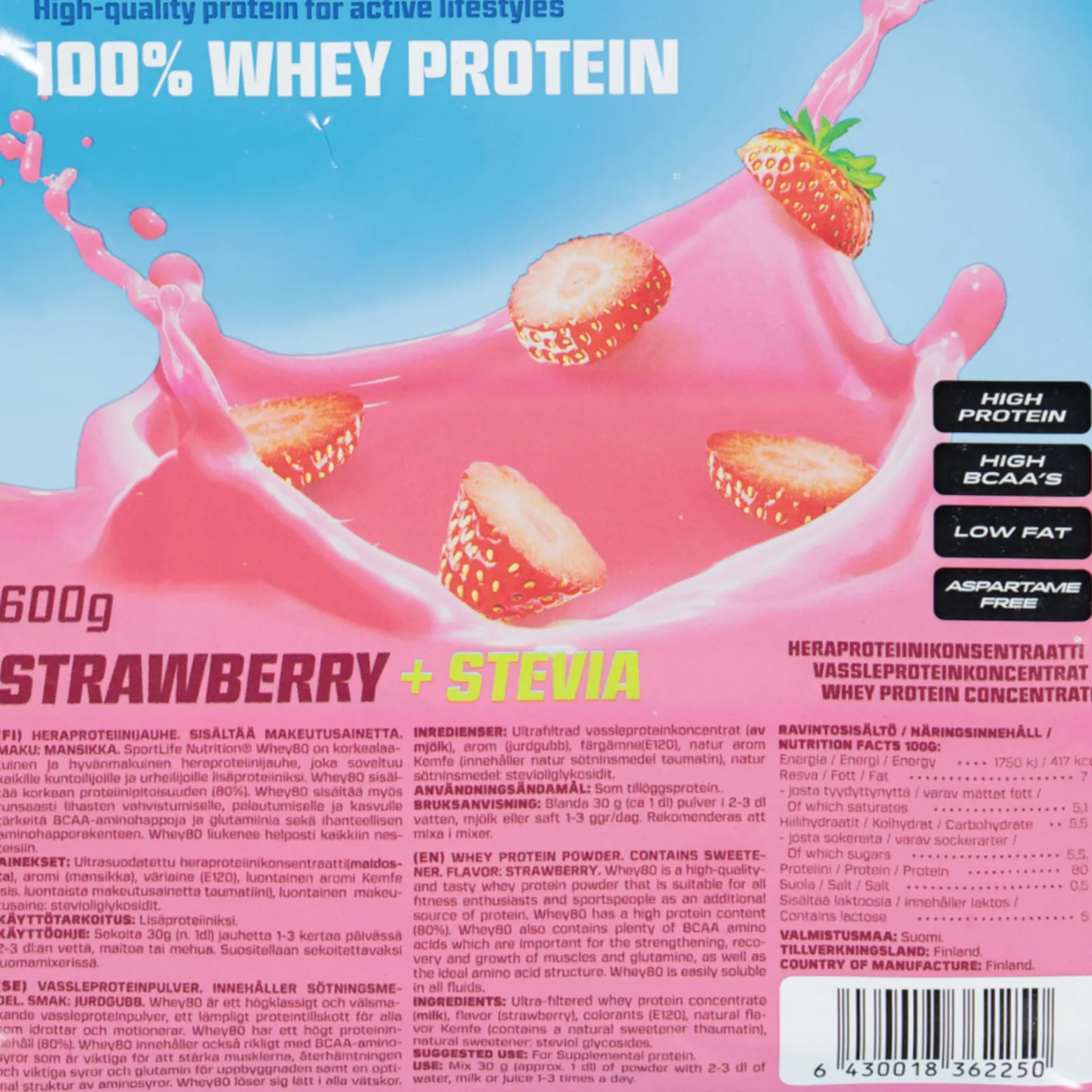 Sportlife Whey80 - Proteiinilisät - Sportlife Whey80