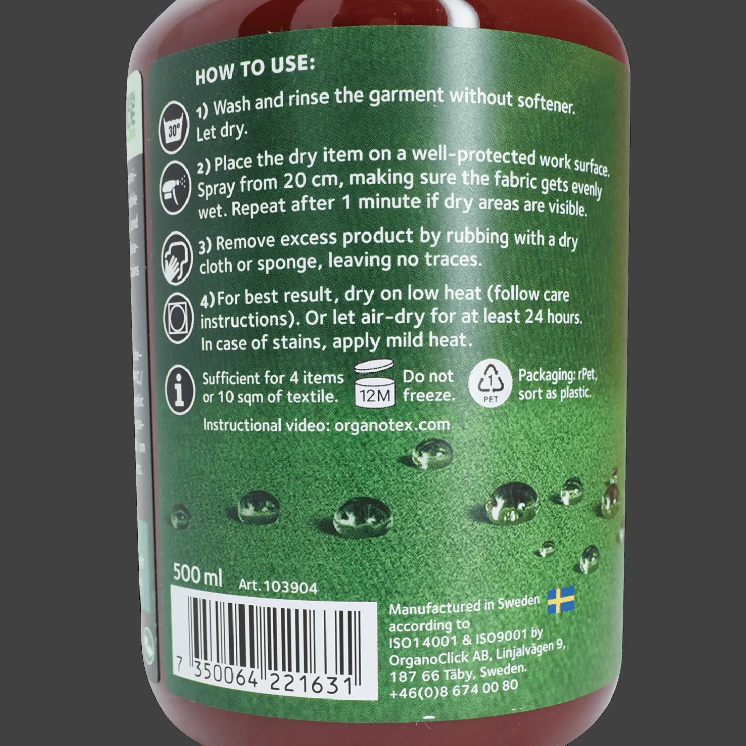 Spray-on Textile Waterproofing 500 ml 23/24, kylläste - Kenkien Huolto - Spray-on Textile Waterproofing 500 ml 23/24, kylläste