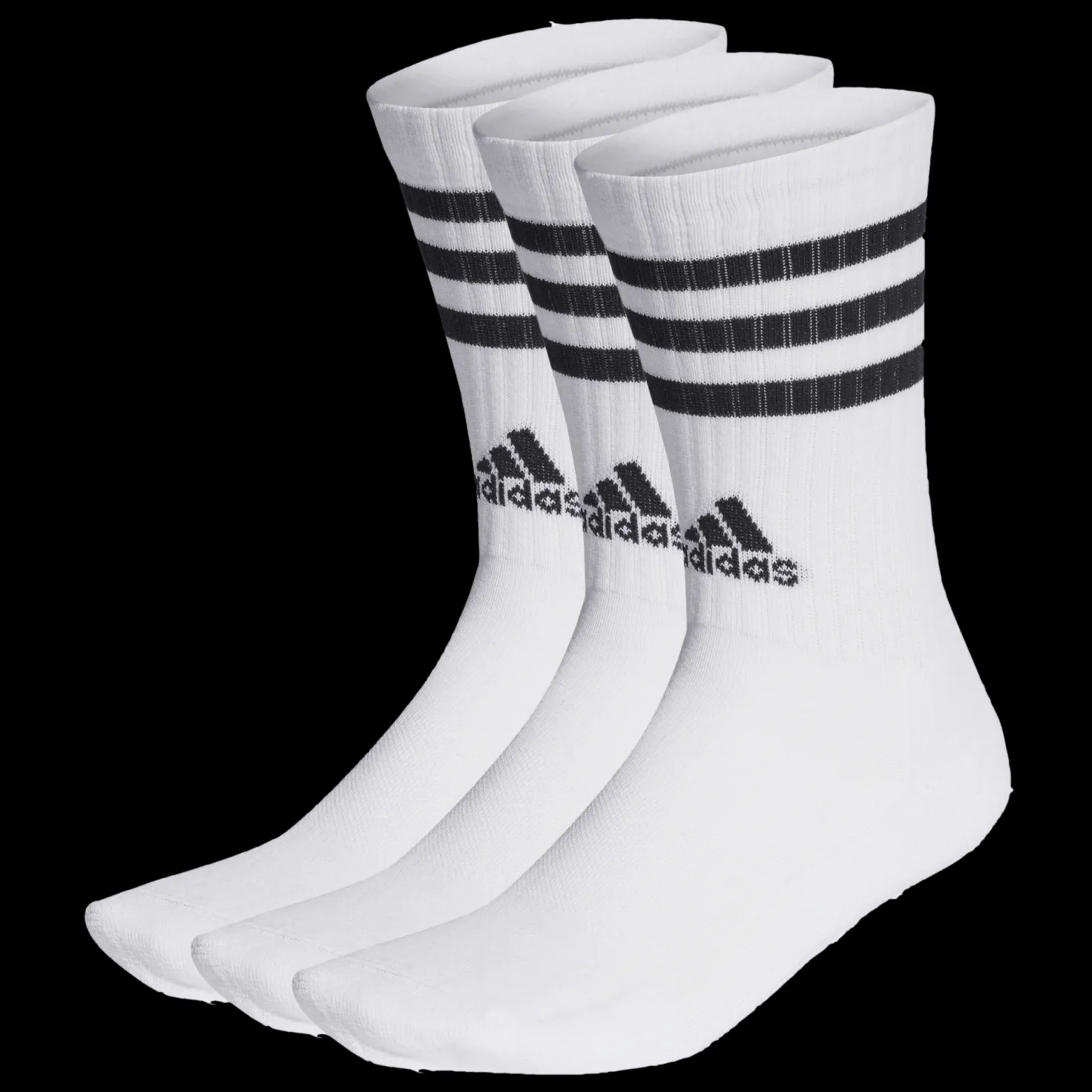 3-Stripes Cushioned Crew Socks 3 Pairs, tennissukat, unisex - Sukat - 3-Stripes Cushioned Crew Socks 3 Pairs, tennissukat, unisex