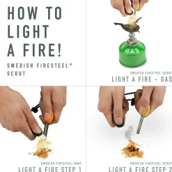 Swedish FireSteel scout, sytytysrauta - Retkeilyvarusteet - Swedish FireSteel scout, sytytysrauta