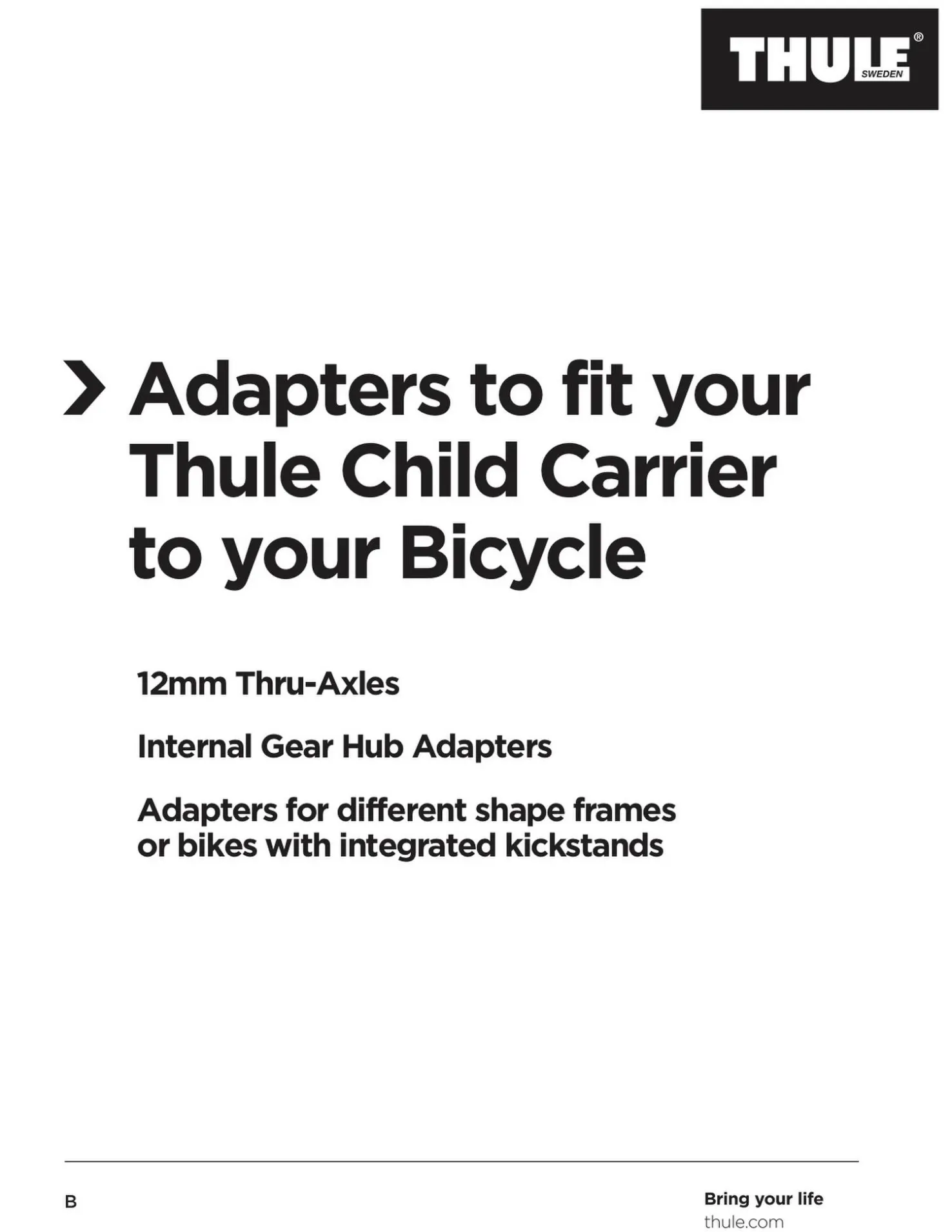 Thule Shimano E-Thru axle adapter, lastenkuljetuskärryn akseliadapteri - Tarvikkeet Kuljetuskärryihin - Thule Shimano E-Thru axle adapter, lastenkuljetuskärryn akseliadapteri