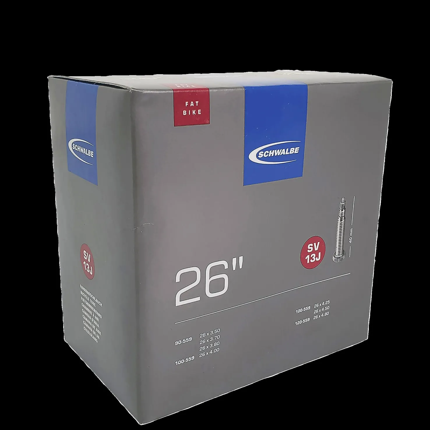 Tube Fatbike 26 x 90–120 mm, sisäkumi - Polkupyörän Sisäkumit - Tube Fatbike 26 x 90–120 mm, sisäkumi