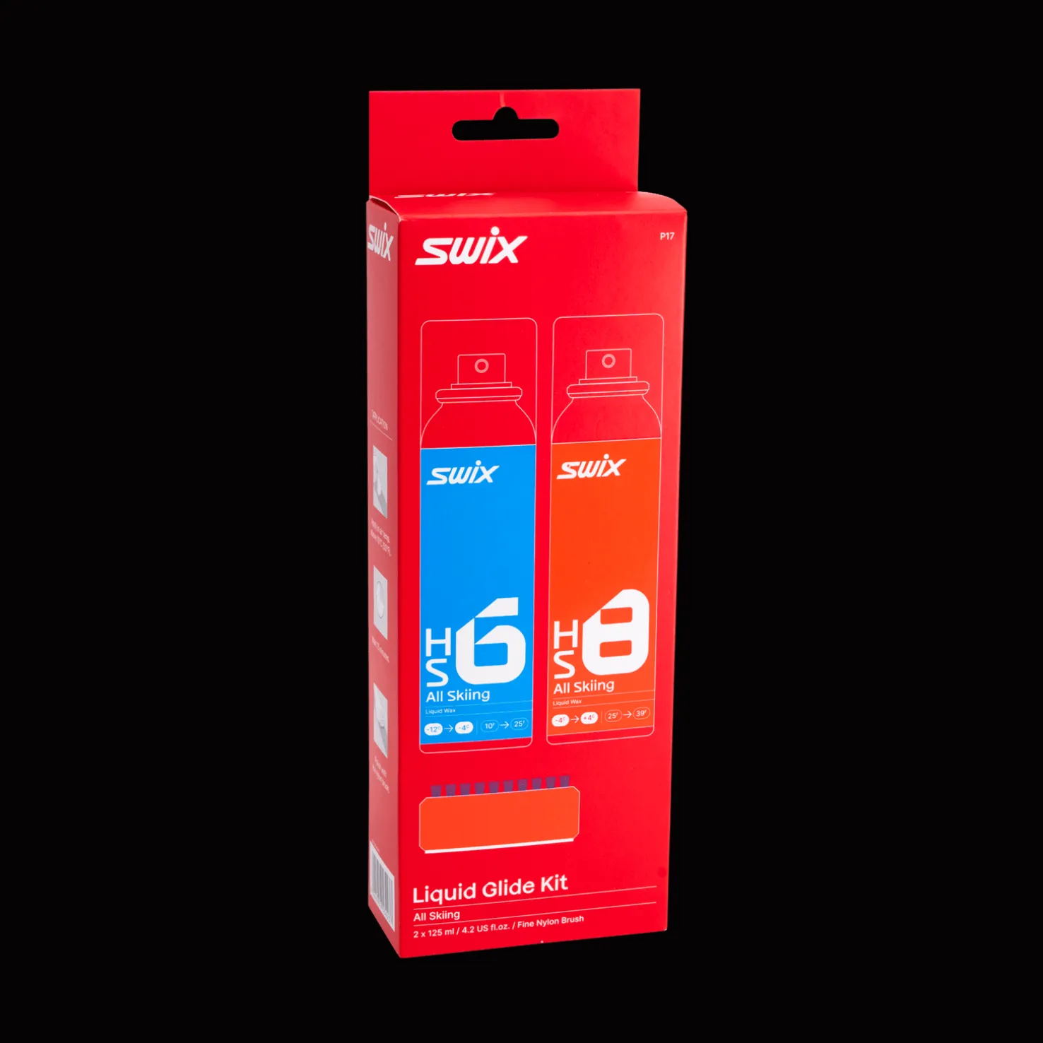 Wax Kit P17 Liquid Glide 24/25, pikaluistosetti ja harja maastohiihtoon - Voiteen Poistoaineet - Wax Kit P17 Liquid Glide 24/25, pikaluistosetti ja harja maastohiihtoon