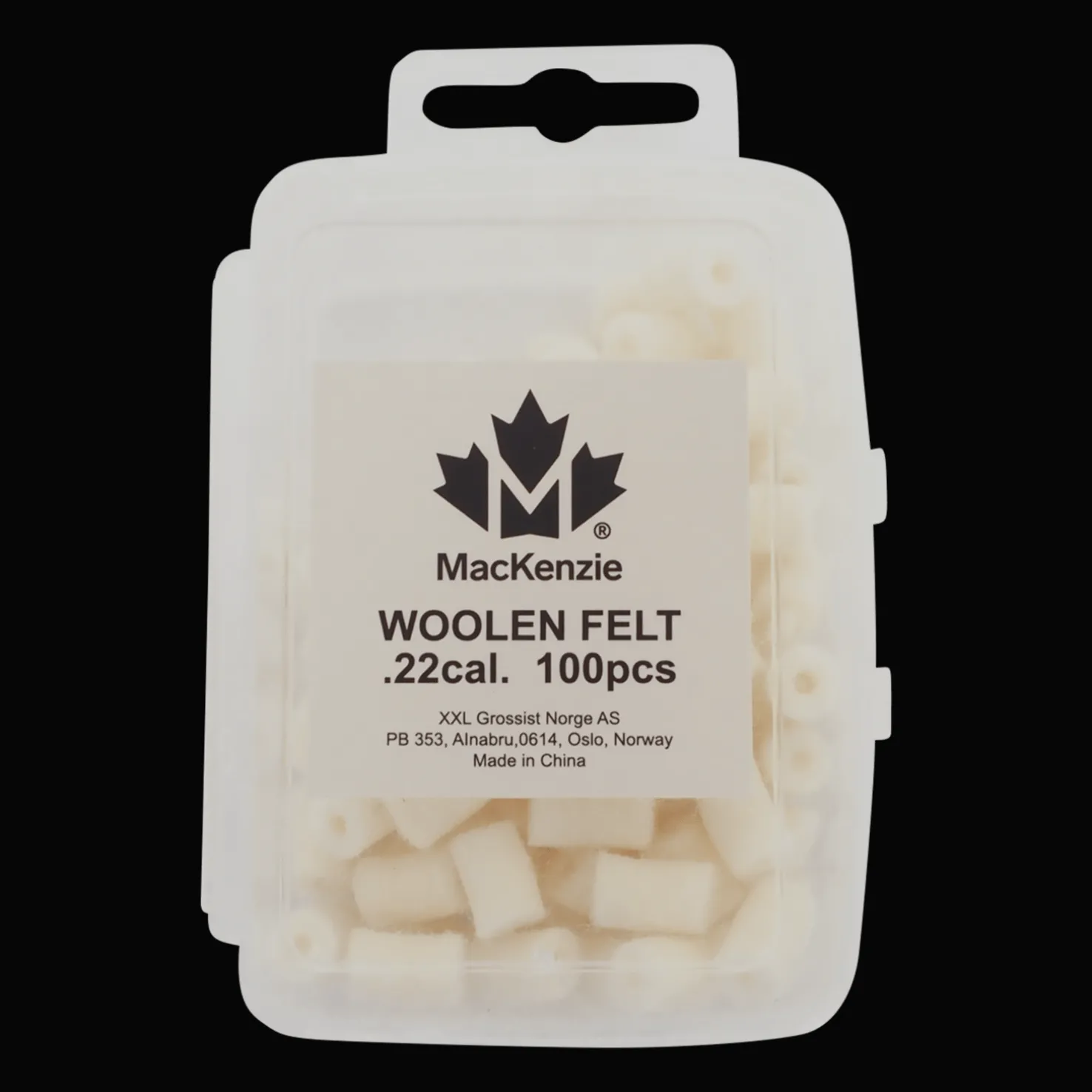 Woolen Felt Pellets, .22/223, puhdistustulpat - Asehuolto - Woolen Felt Pellets, .22/223, puhdistustulpat